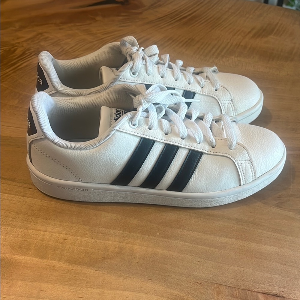 Adidas Cloudfoam White and Black Sneakers